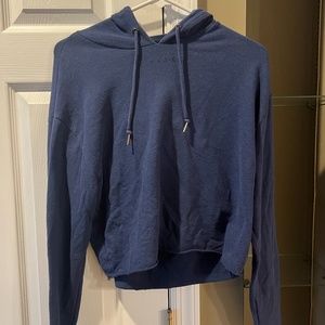 Navy Cropped Sweatshirt